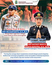 TERIMAKASIH KEPADA AKP TRI HARTANTO DAN SELAMAT DATANG AKP GATHOT WAHYU SEBAGAI KAPOLSEK BARU